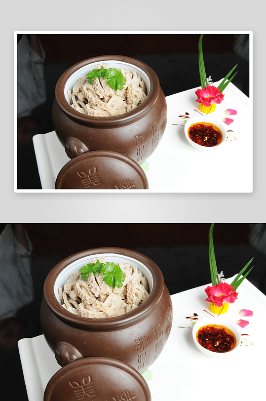 老北京汤爆羊肚美食高清摄影图