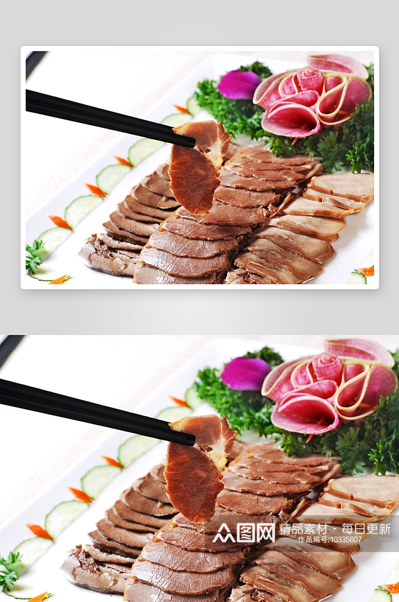 羊肉凉菜养肉卤拼美食高清摄影图素材