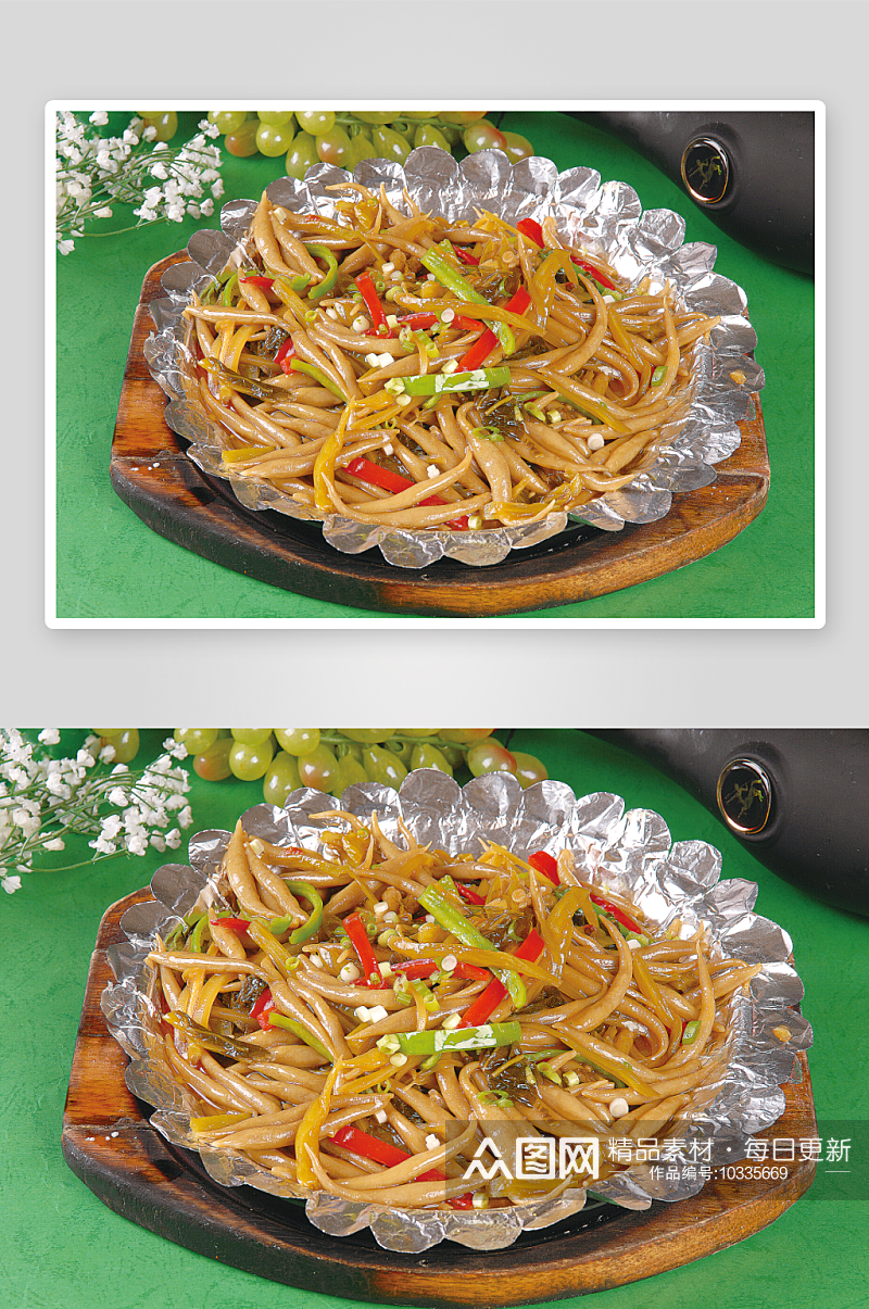铁板酸菜莜面鱼美食高清摄影图素材