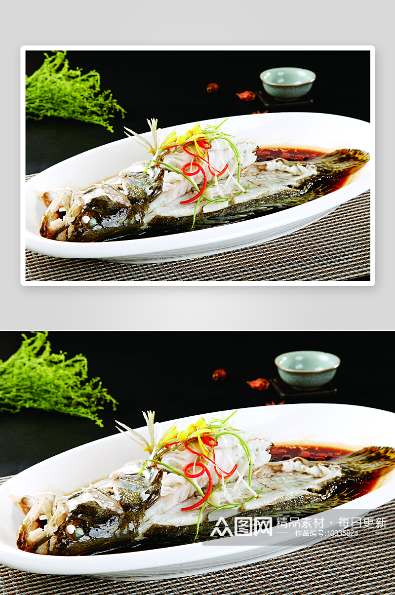 清蒸桂鱼美食高清摄影图素材