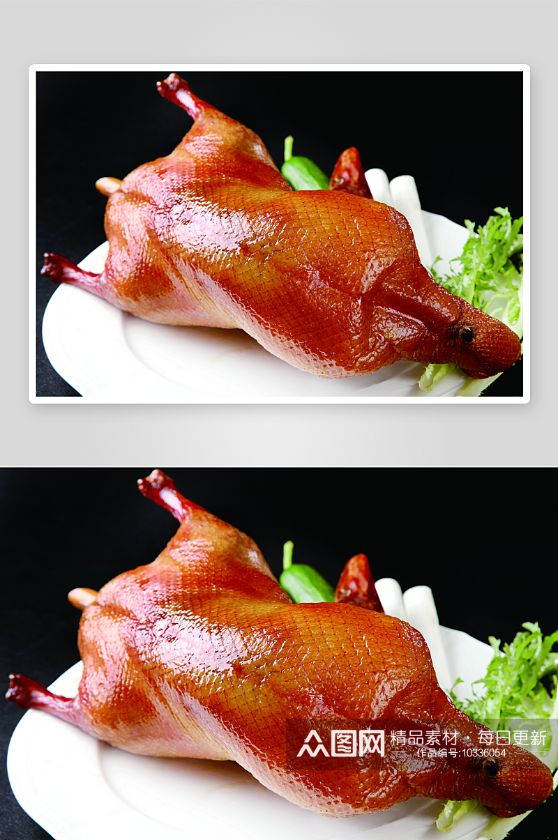 北京果木烤鸭美食高清摄影图素材