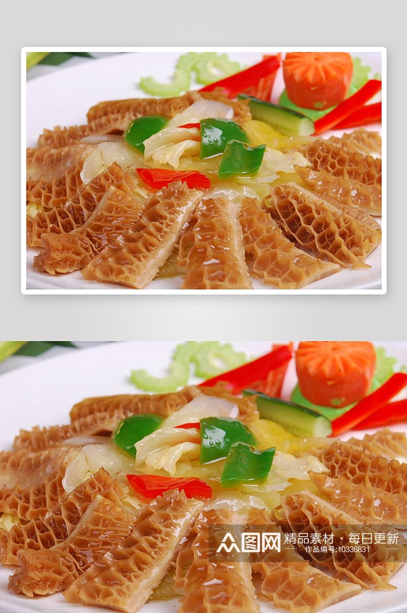 台湾酸菜炒牛肚美食高清摄影图素材