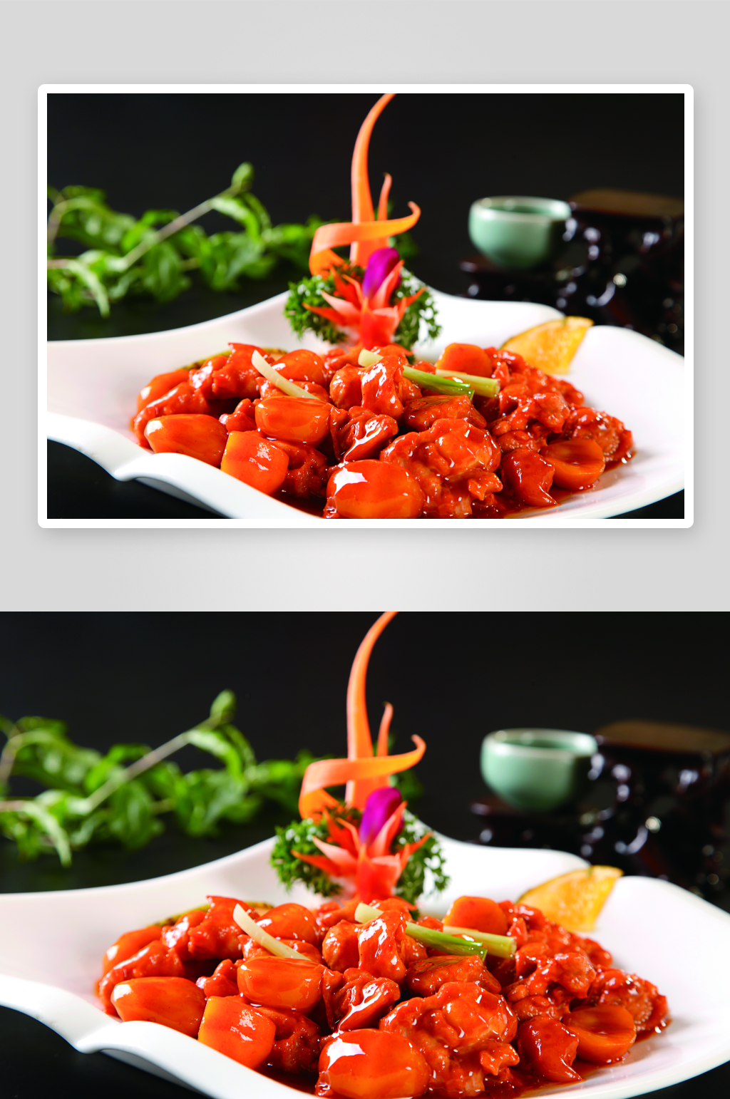 板栗仔鸡美食高清摄影图素材