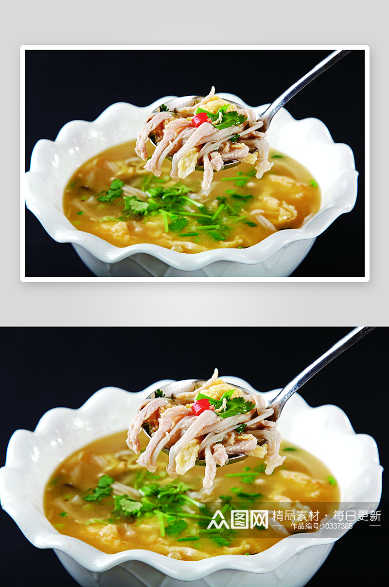 酸汤木须肉美食高清摄影图素材