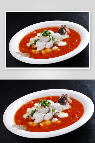 番茄水煮鱼美食高清摄影图
