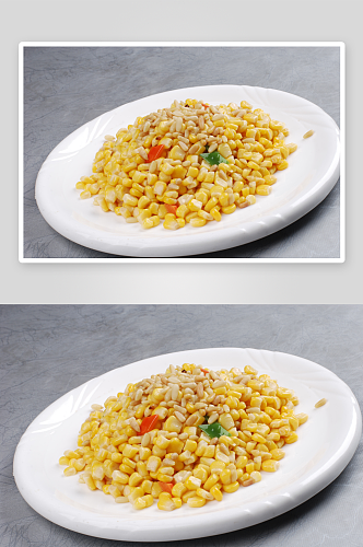 松仁玉米美食高清摄影图美食高清摄影图