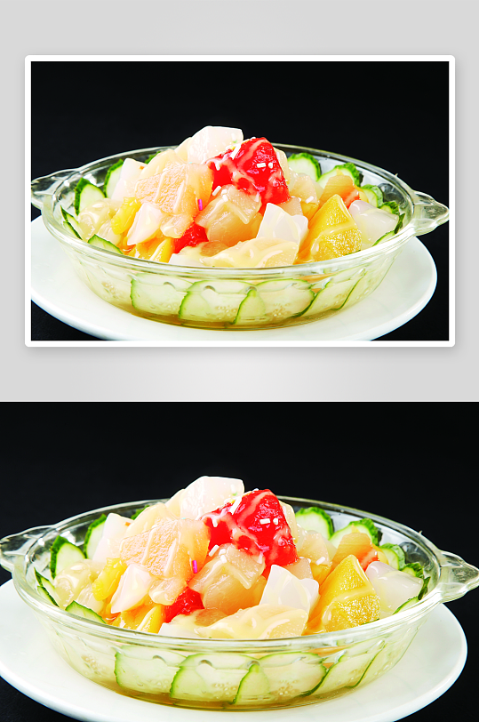 水果沙拉美食高清摄影图