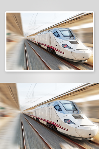 行驶中的高铁高清图摄影图
