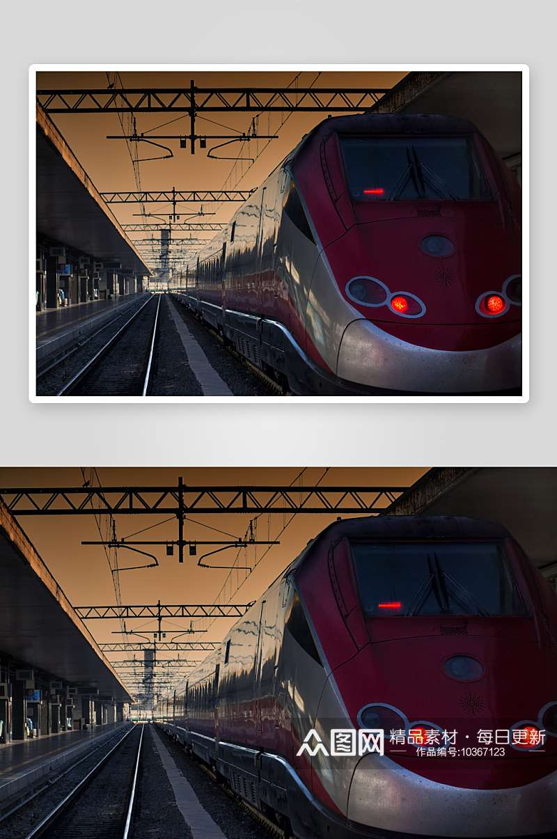 行驶中的高铁高清图摄影图素材