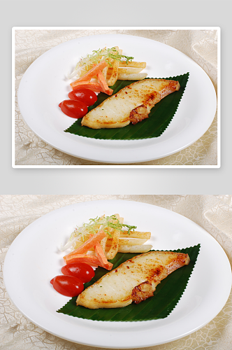 碳烤鳕鱼美食高清摄影图