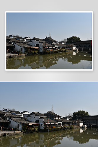 江南水乡风景建筑摄影摄影图