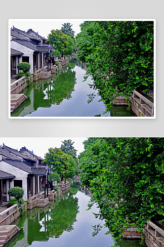 江南水乡风景建筑摄影图