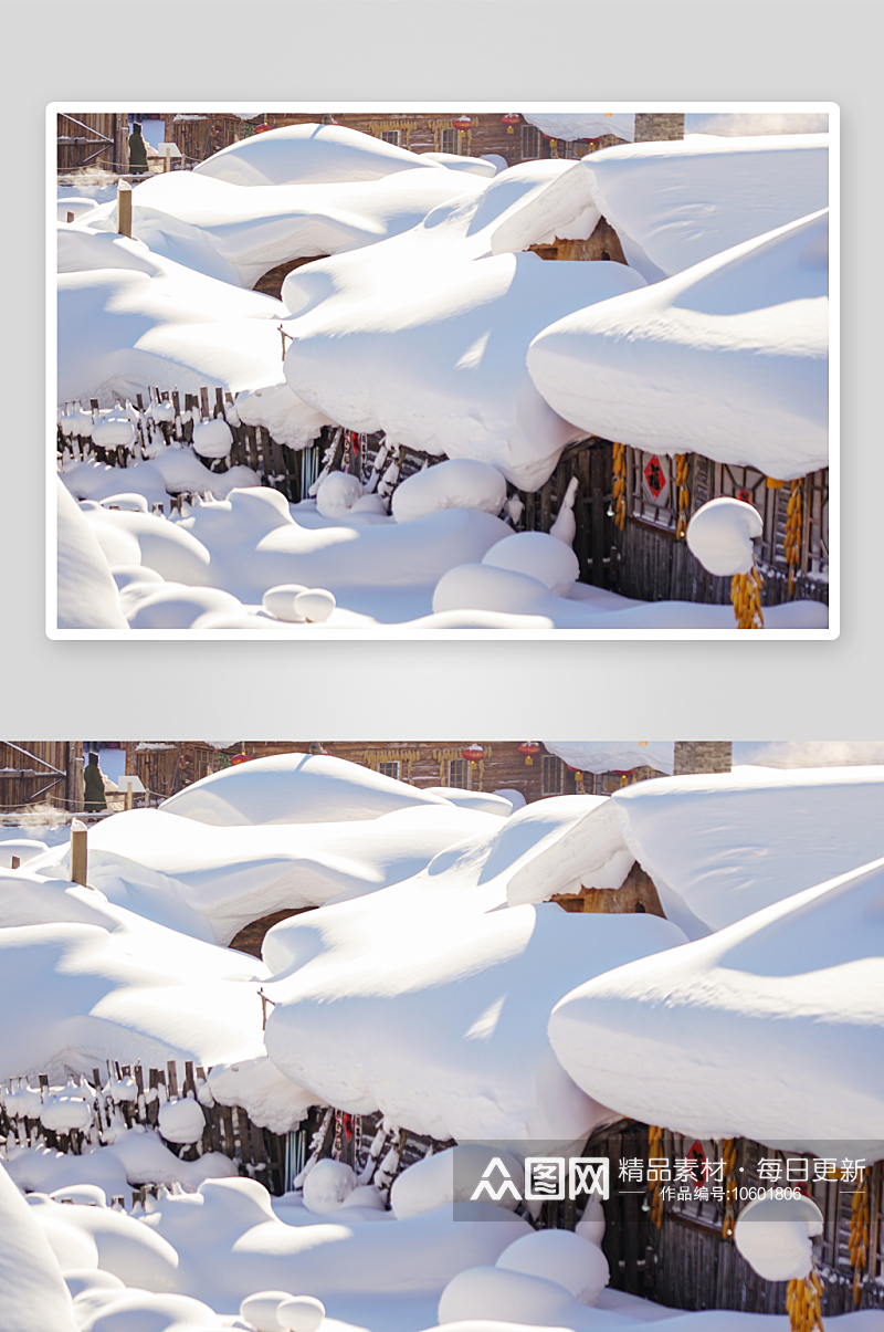户外冬日雪山风景摄影图素材