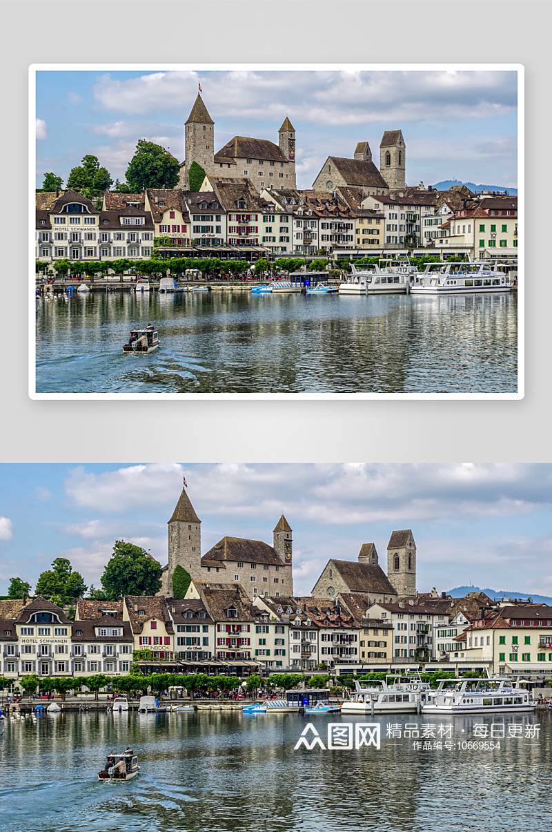 瑞士城市风景建筑素材