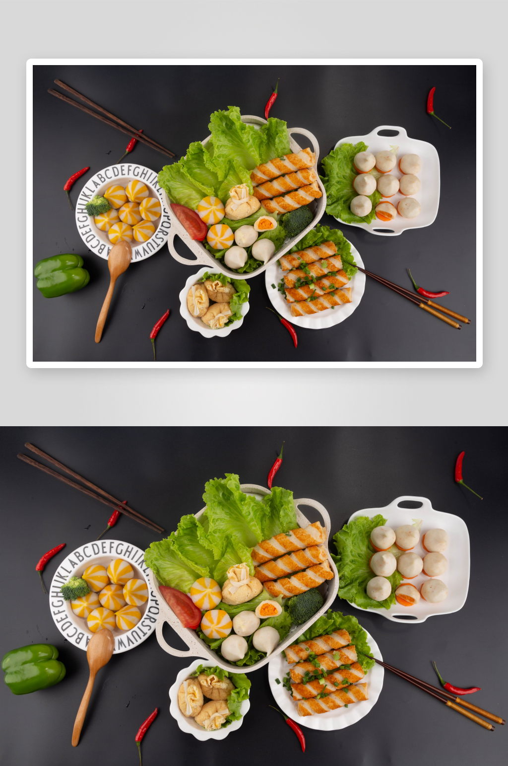 火锅美食配菜高清图摄影图素材