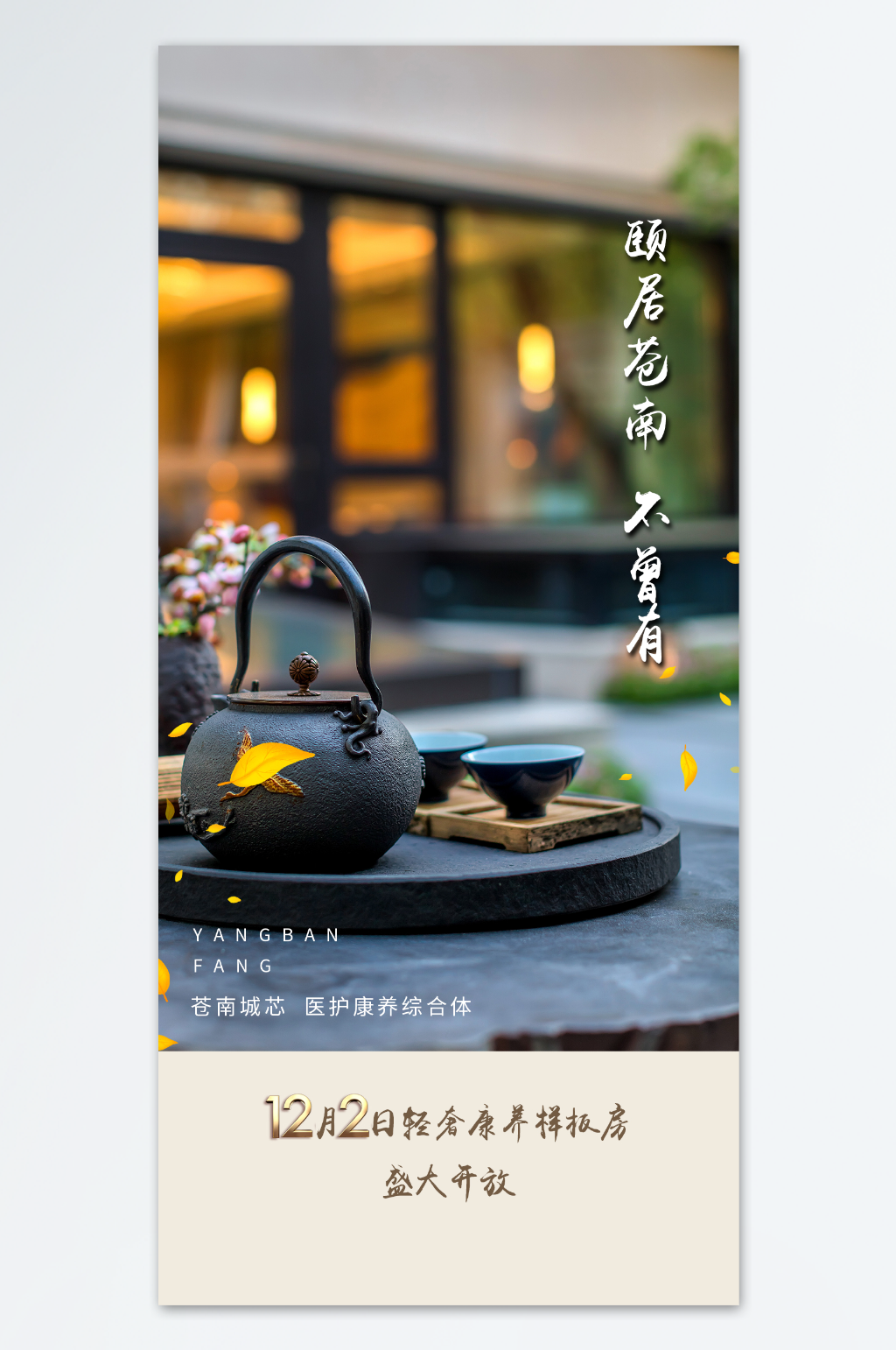 简约样板房开放海报素材