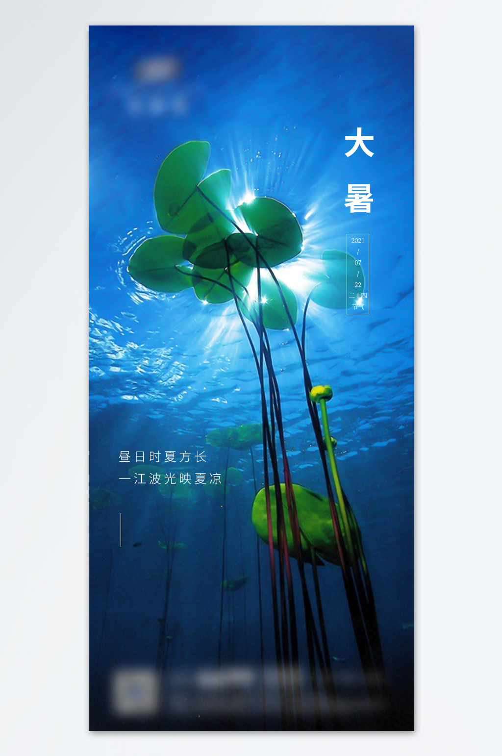 大暑节气时节创意海报素材