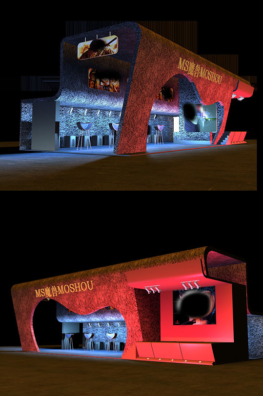 游戏软件展厅设计-众图网