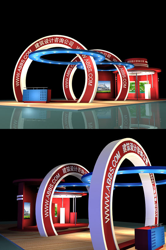 某建筑公司展厅设计-众图网