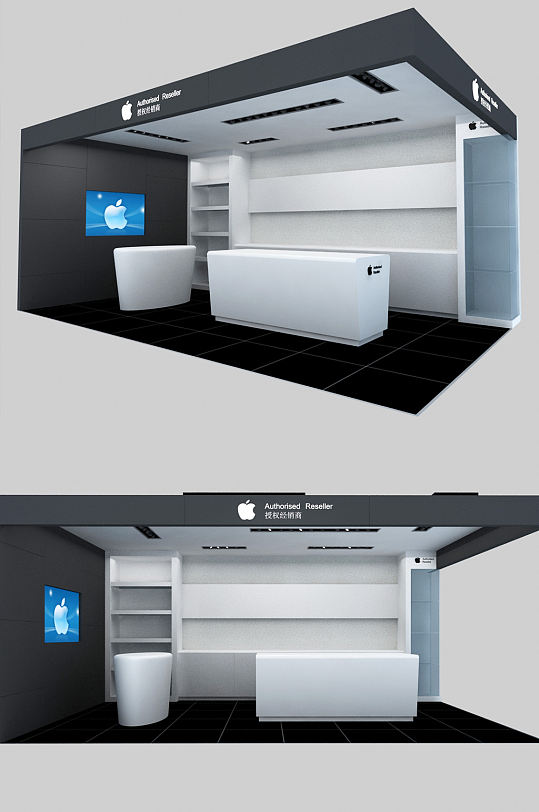 苹果手机电子产品展会氛围展台布置布展展厅展馆设计-众图网