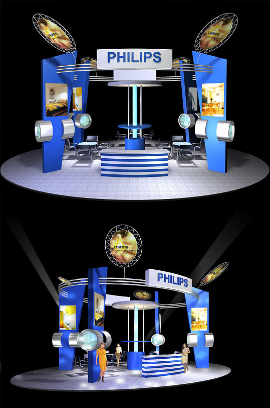 飞利浦照明展厅展厅模型-众图网