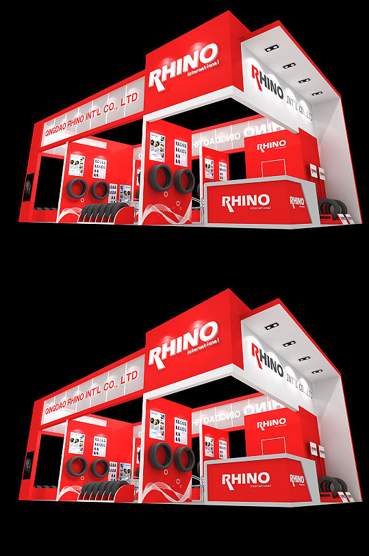 4S汽车维修店展会展台氛围草图模型草图模型-众图网