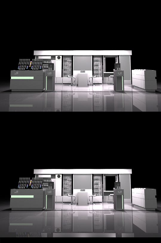 展厅模型展台SU模型展会展台-众图网