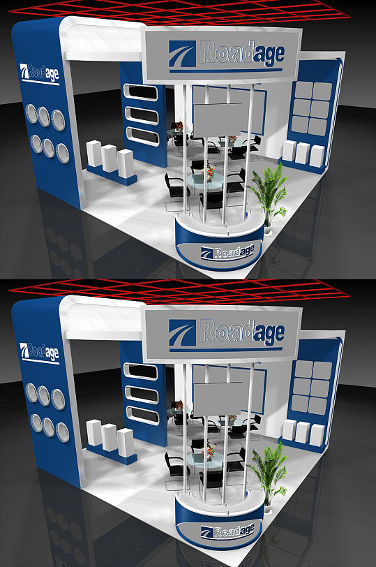 科技公司展会氛围展台布置展厅设计展览展示