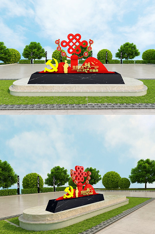 核心价值观精神堡垒 红军雕塑-众图网