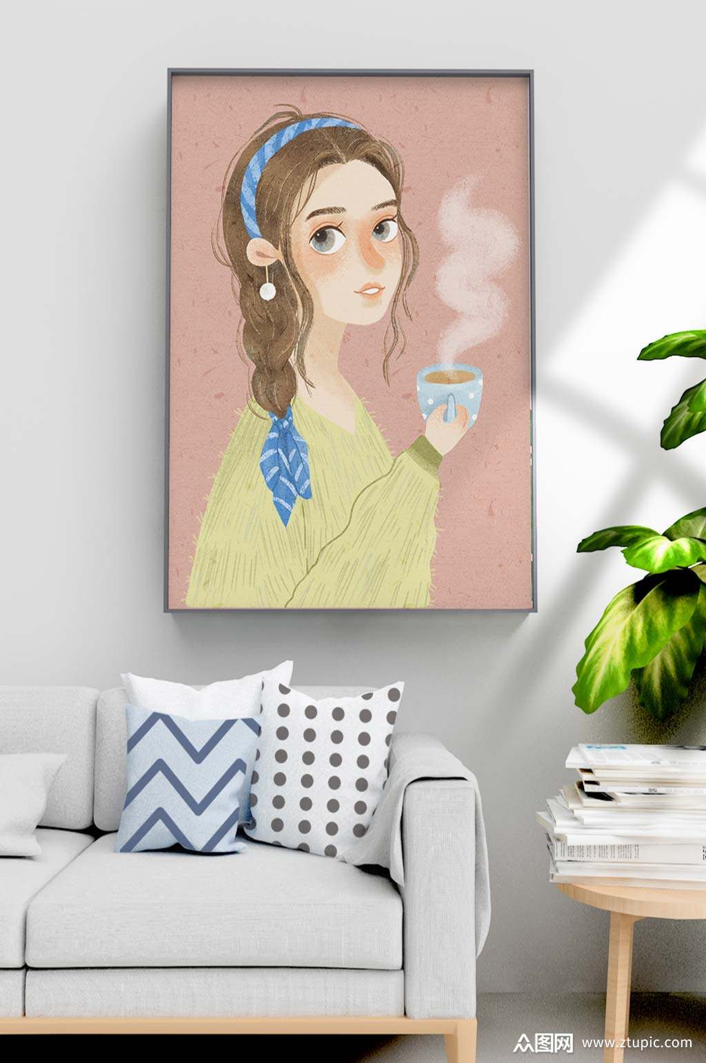 现代简约抽象人物装饰画