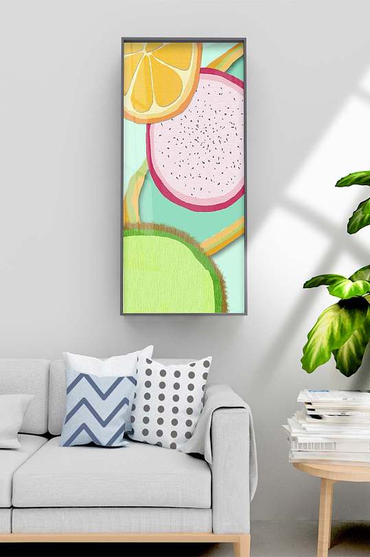 手绘创意清新水果装饰画