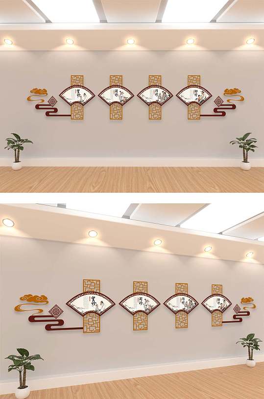 中医医院中医馆文化墙-众图网