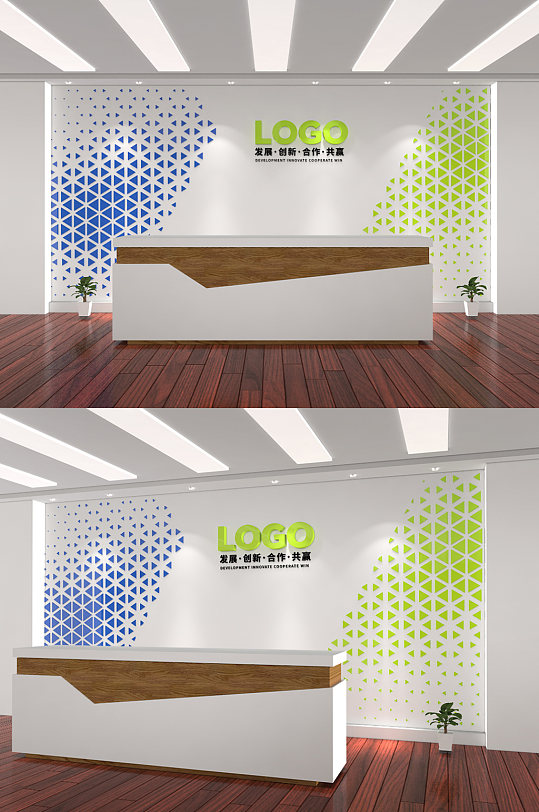 公司形象墙企业前台背景-众图网