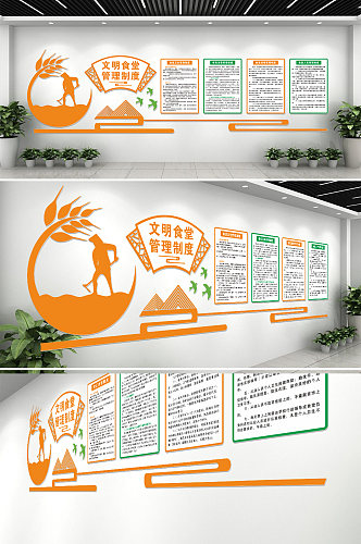 食堂标语文化墙建设