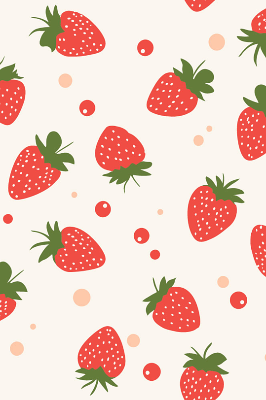 动画水果草莓创意背景图片