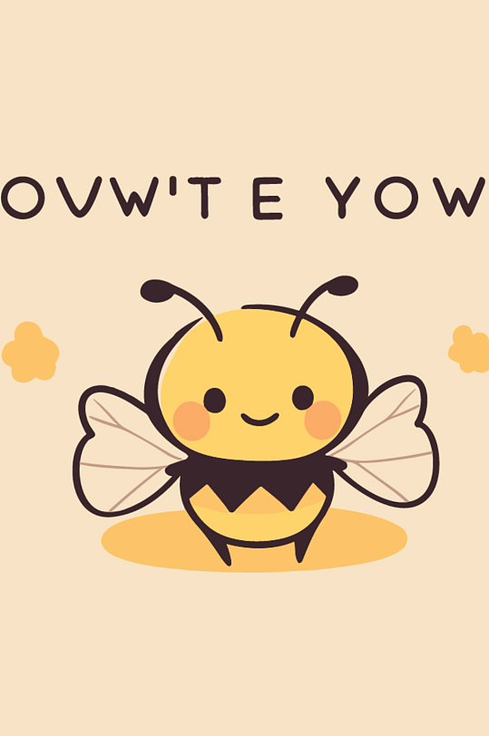 昆虫蜜蜂卡通背景