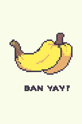 果蔬香蕉卡通像素背景