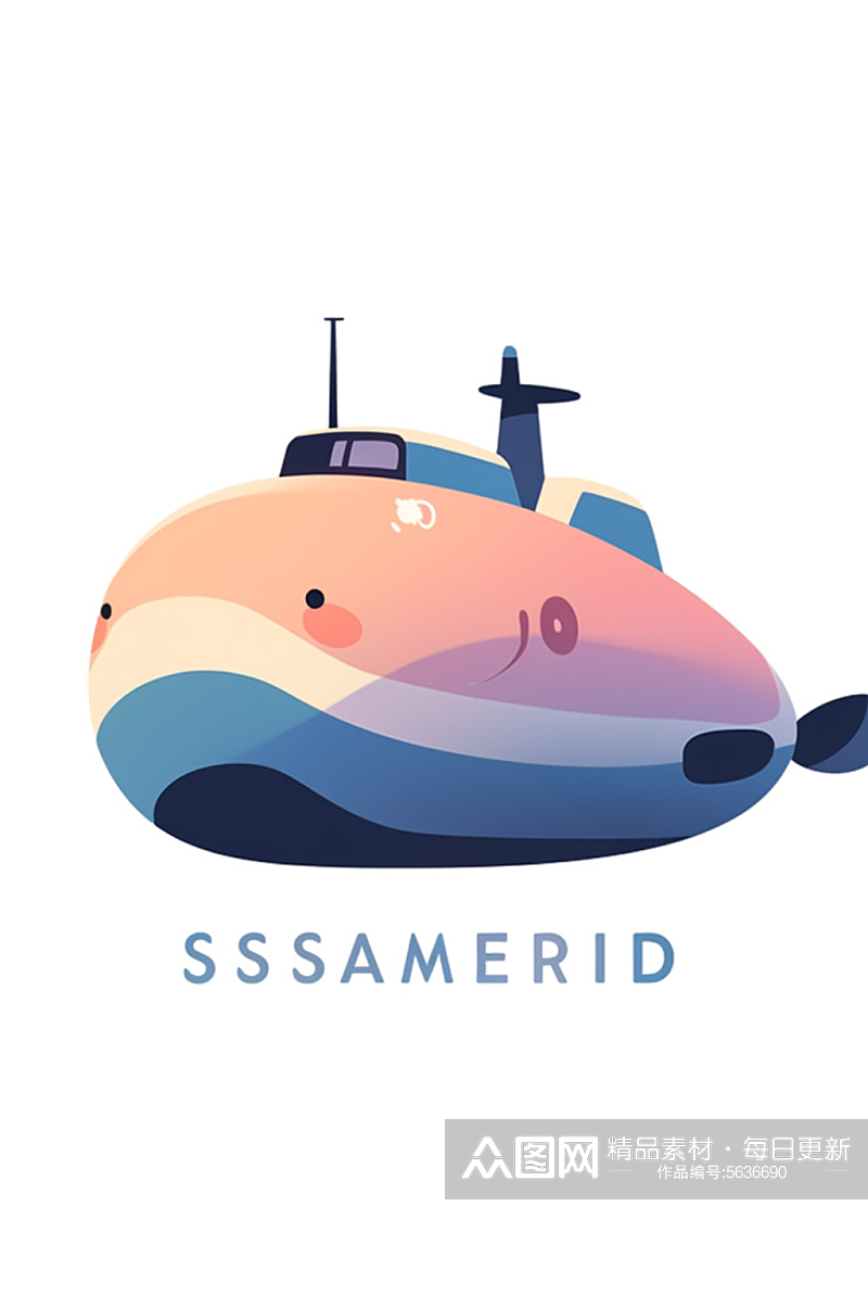 其他卡通潜水艇背景素材