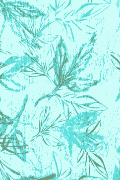 创意浅蓝色植物图案元素