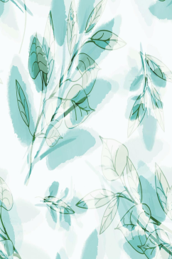 创意浅蓝色植物图案元素