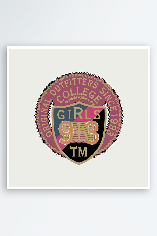 创意精美美式英文字母图案元素-众图网