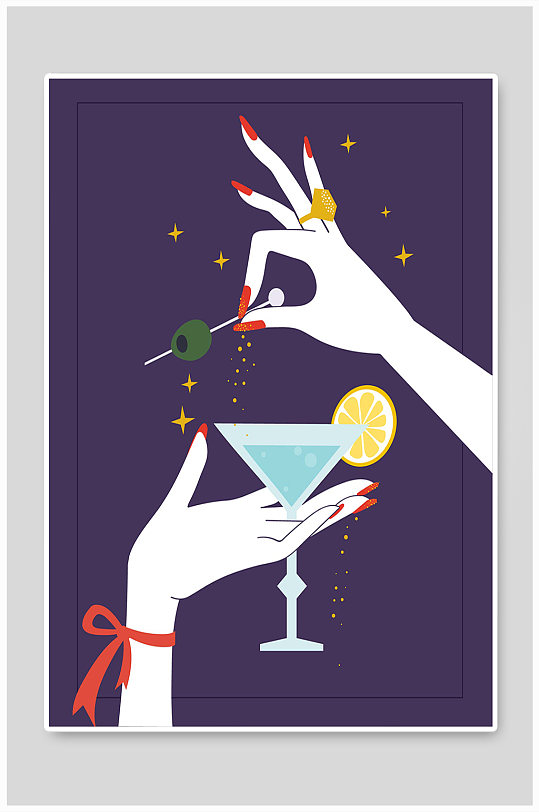 美容美甲矢量插画-众图网