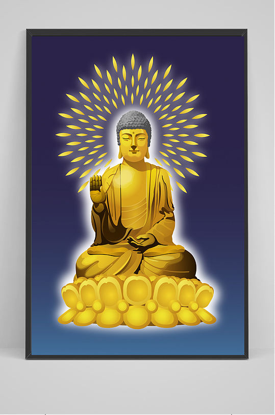 神圣佛像矢量背景元素设计