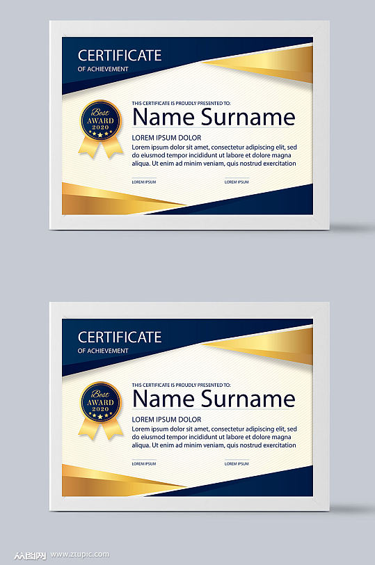 奢华聘请书模板设计-众图网