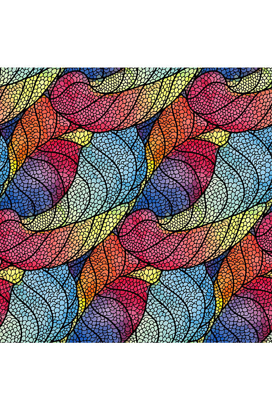 时尚精美拼接螺纹设计元素矢量素材