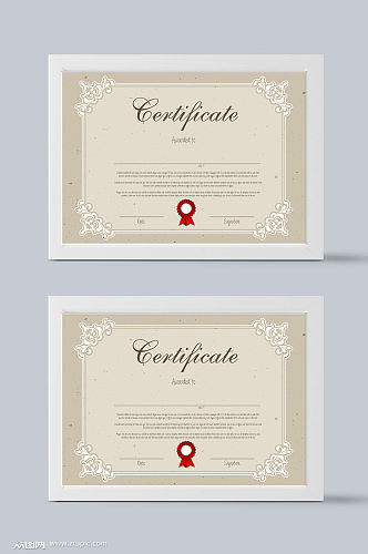 美容行业荣誉证书模板设计