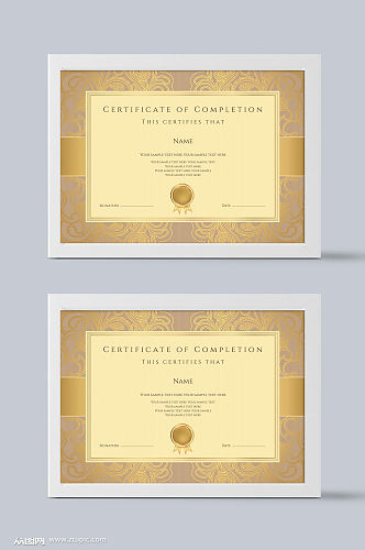 美容行业荣誉证书模板设计