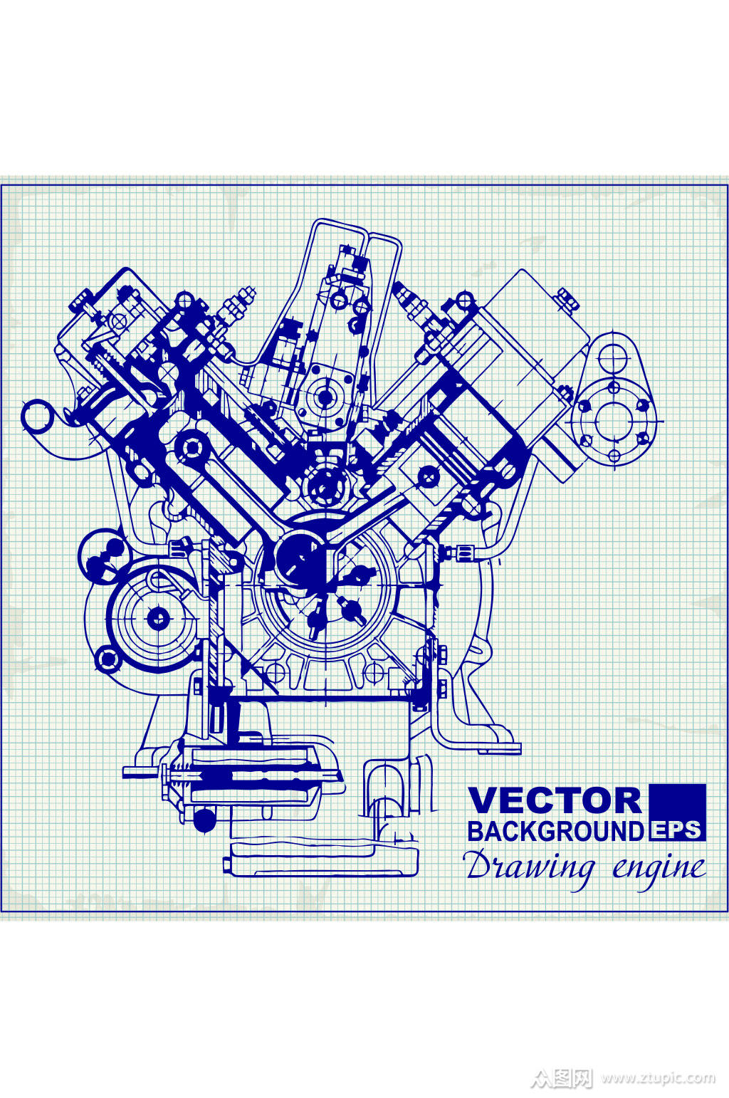 精美机械图创意设计元素素材矢量