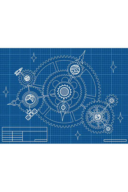 精美机械图创意设计元素素材矢量