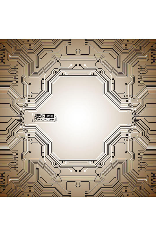 精美彩色电路创意设计元素素材矢量